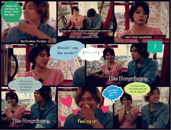 Mina confessed to Hong Ki.